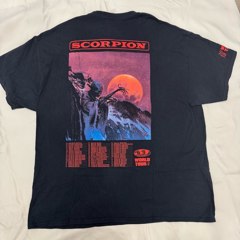 Drake T-Shirt Scorpion 2018 World Tour Concert Tee Men's xxL Black Crew Neck